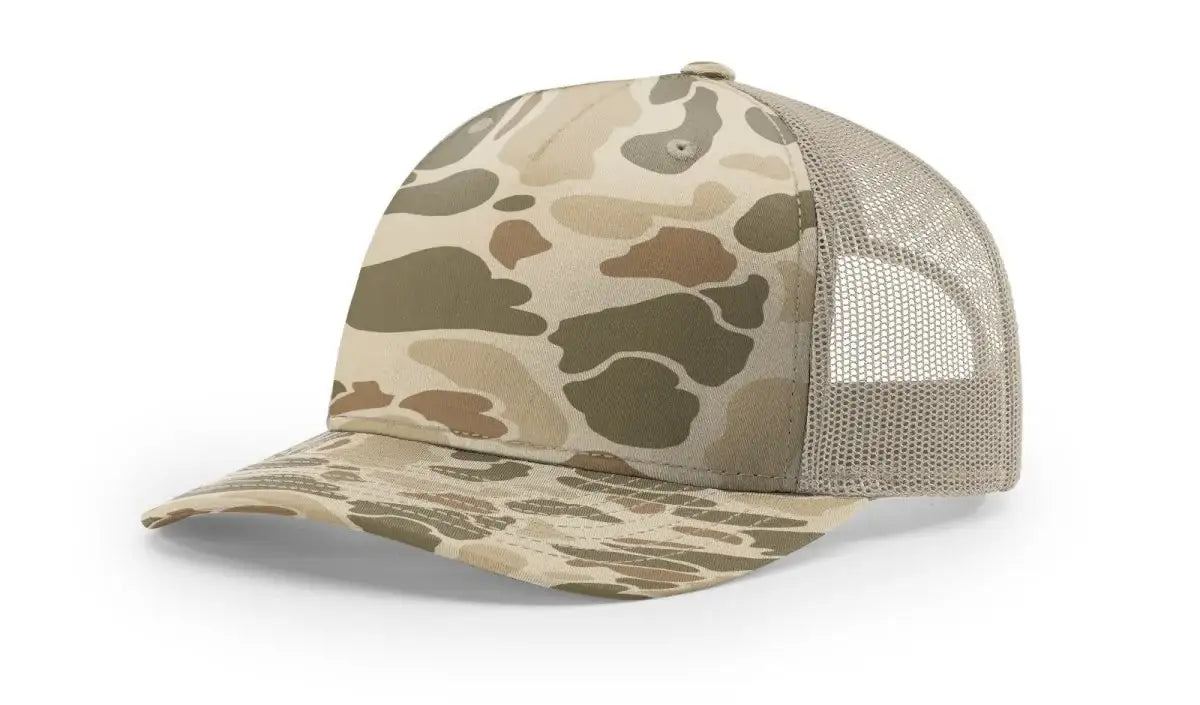 Trucker Harvest Duck Camo/Light Tan Mesh Blank Hat – The Mad