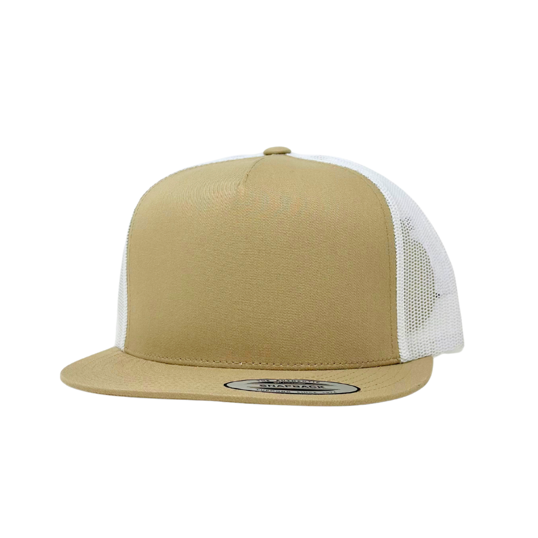 Flat Bill Khaki/White