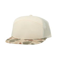 7 Panel Harvest Duck Camo/Natural Richardson Blank Hat