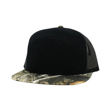 7 Panel Realtree Edge/Black Richardson Blank Hat