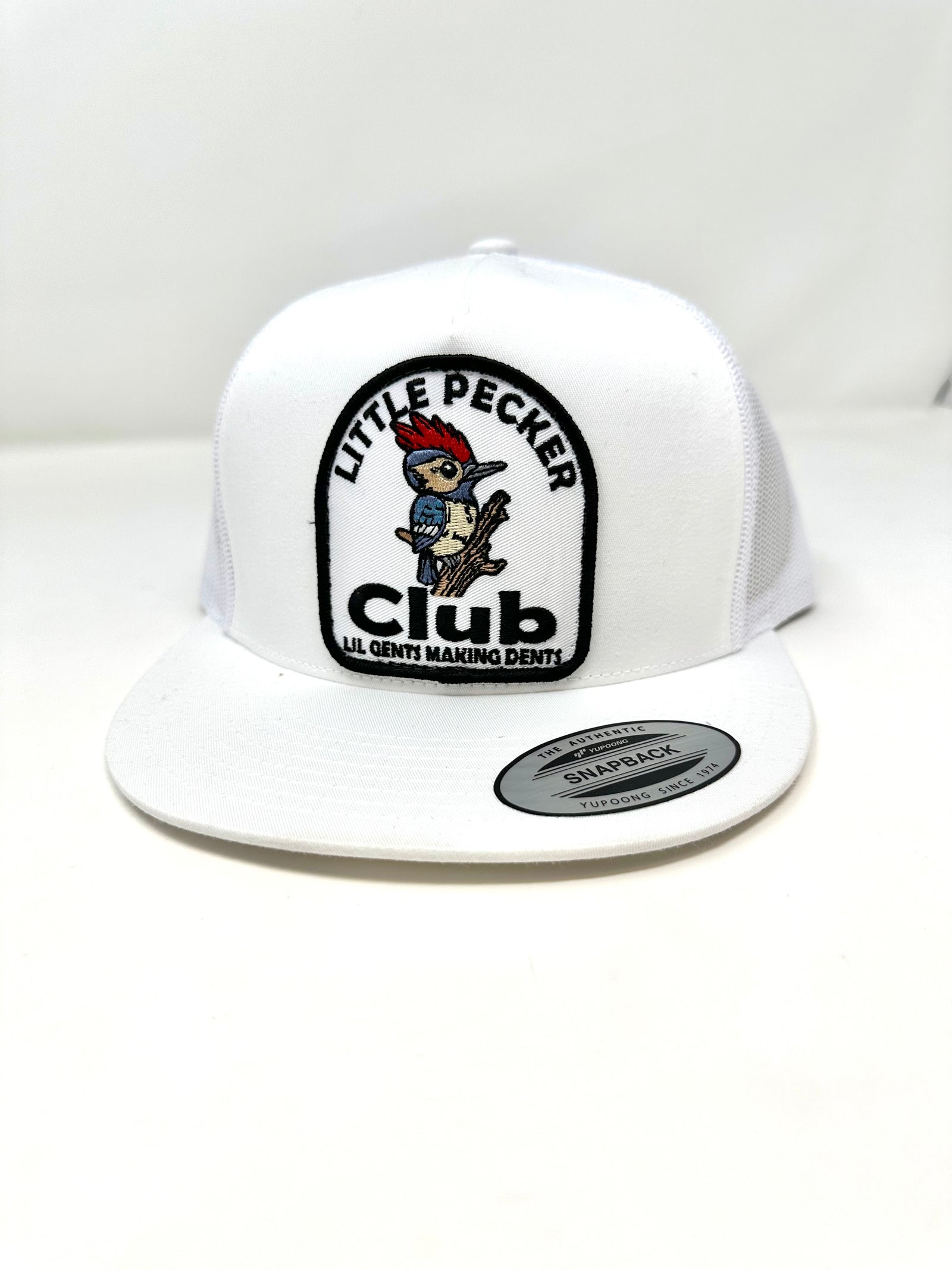 Quickship- 6006 Yupoong White Little Pecker Club