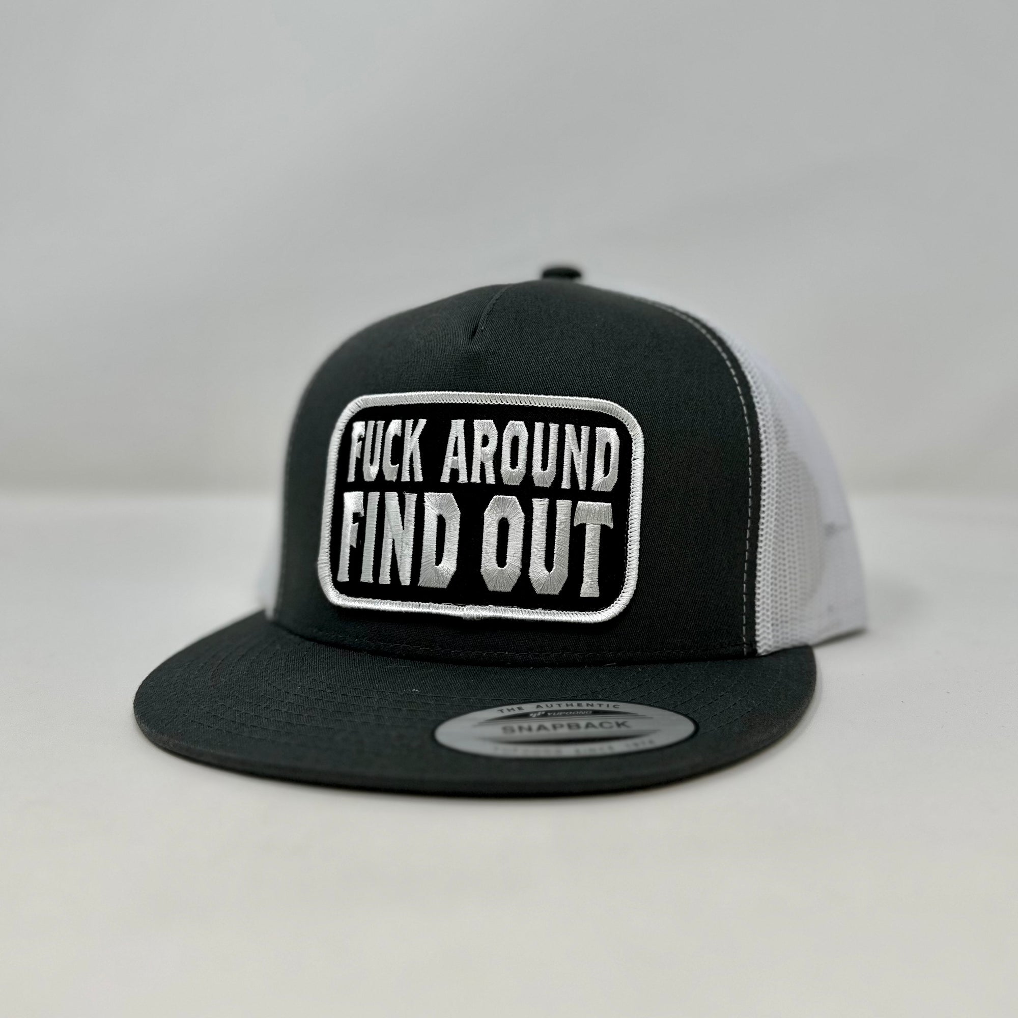 TTC F*ck Around & Find Out - 6006 Charcoal/ White Yupoong SnapBack