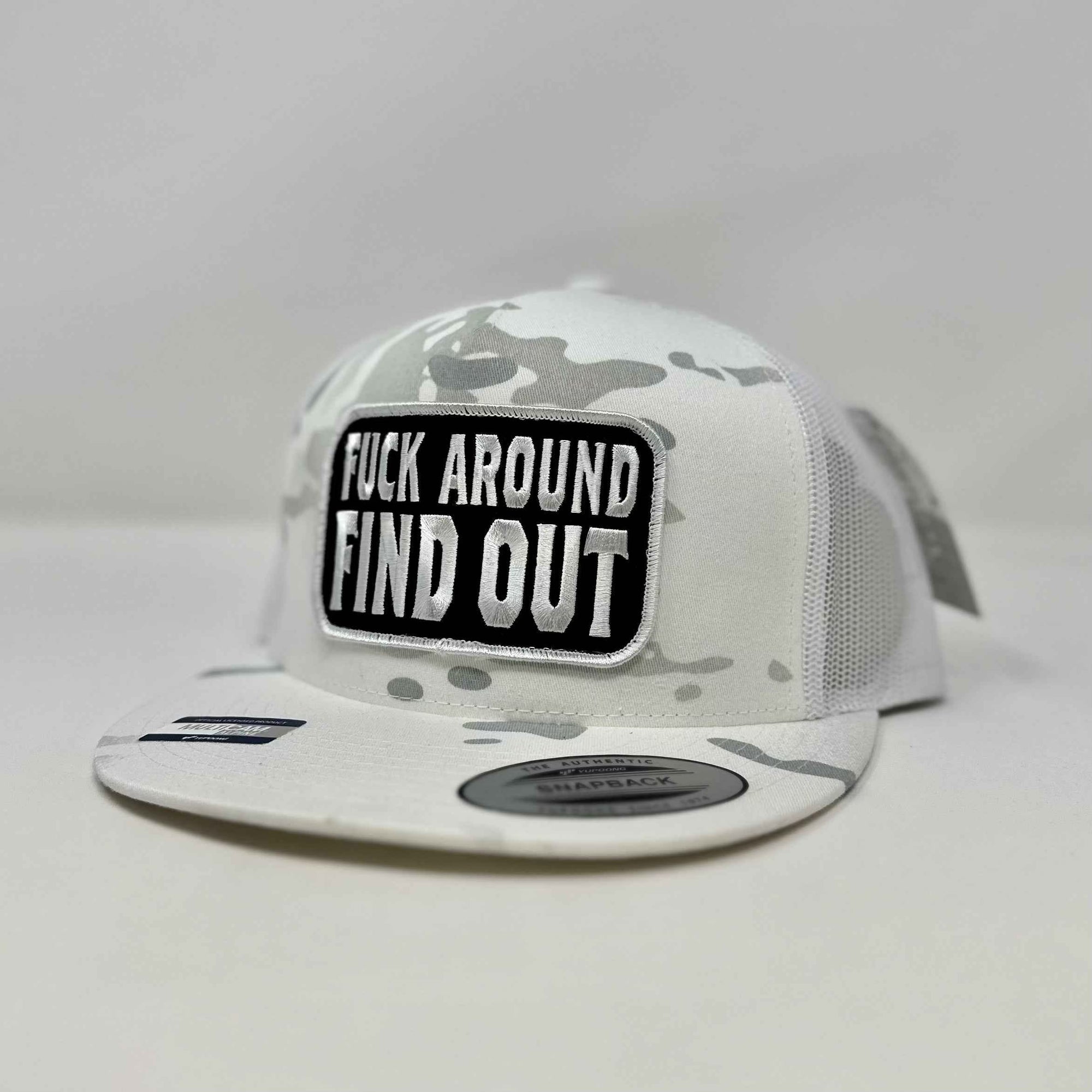 TTC F*ck Around & Find Out - 6006 Multicam White Yupoong SnapBack