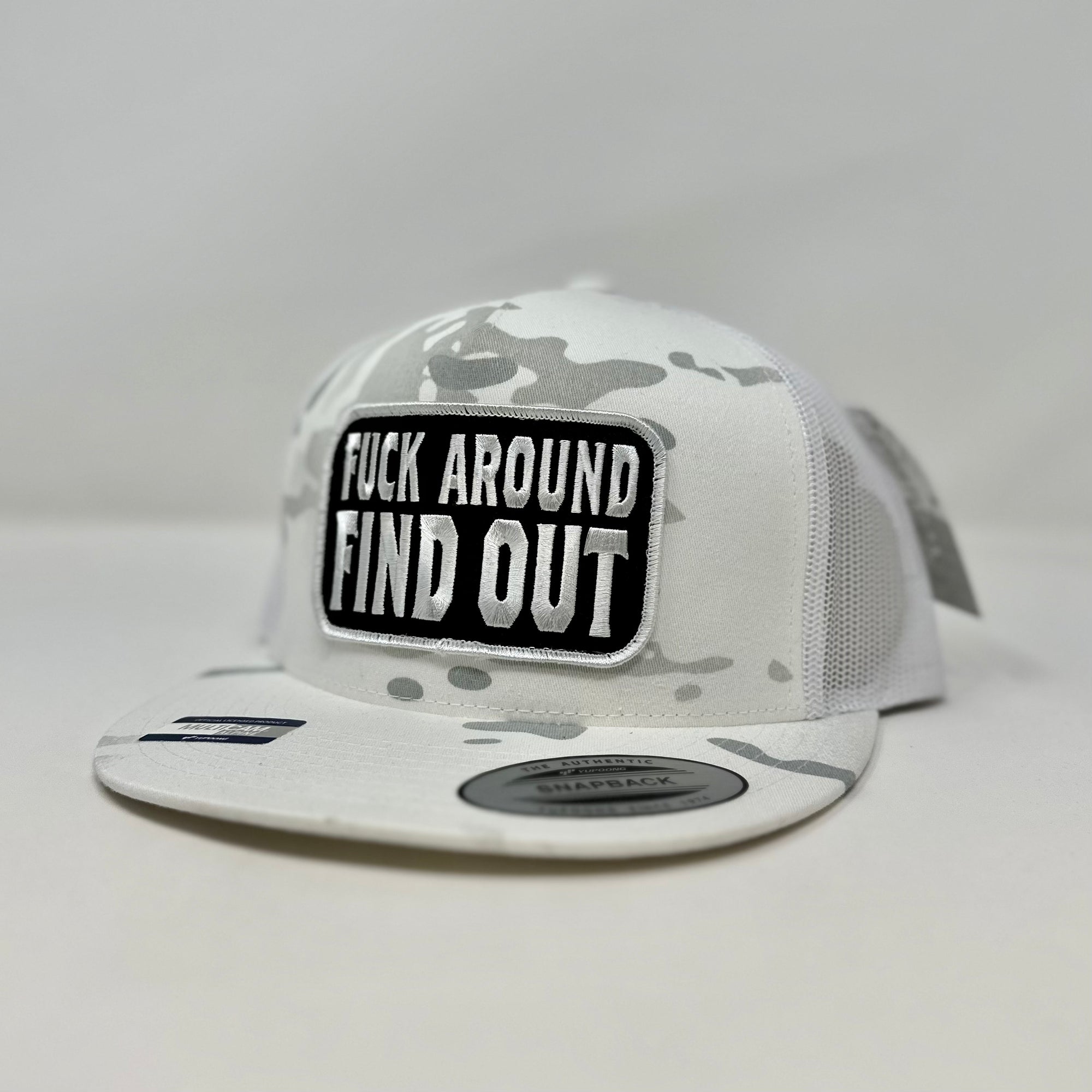 TTC F*ck Around & Find Out - 6006 Multicam White Yupoong SnapBack