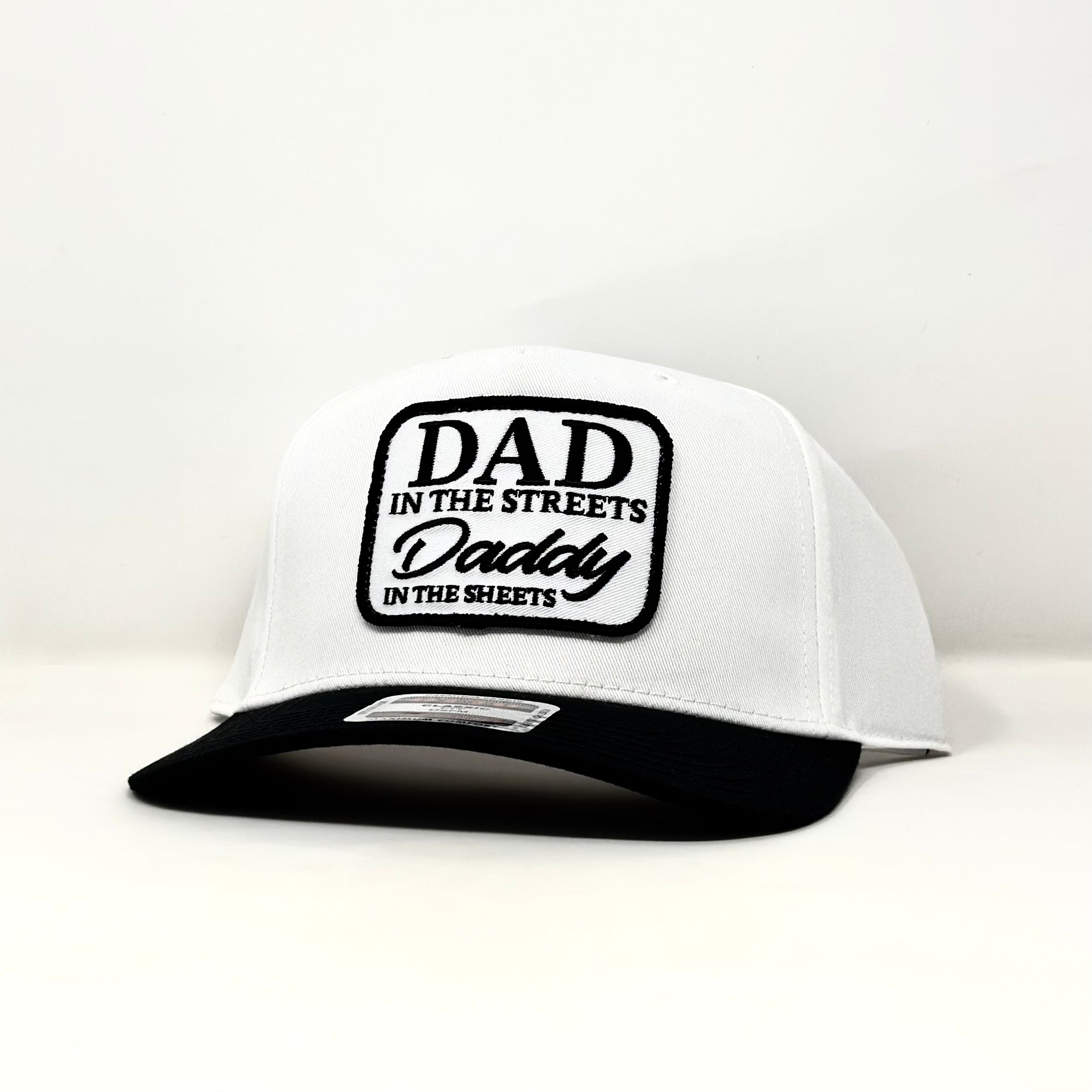 Quick ship TTC Dad In The Streets Daddy In The Sheets T-shirt by The Mad Hatter Company, featuring bold graphic design.