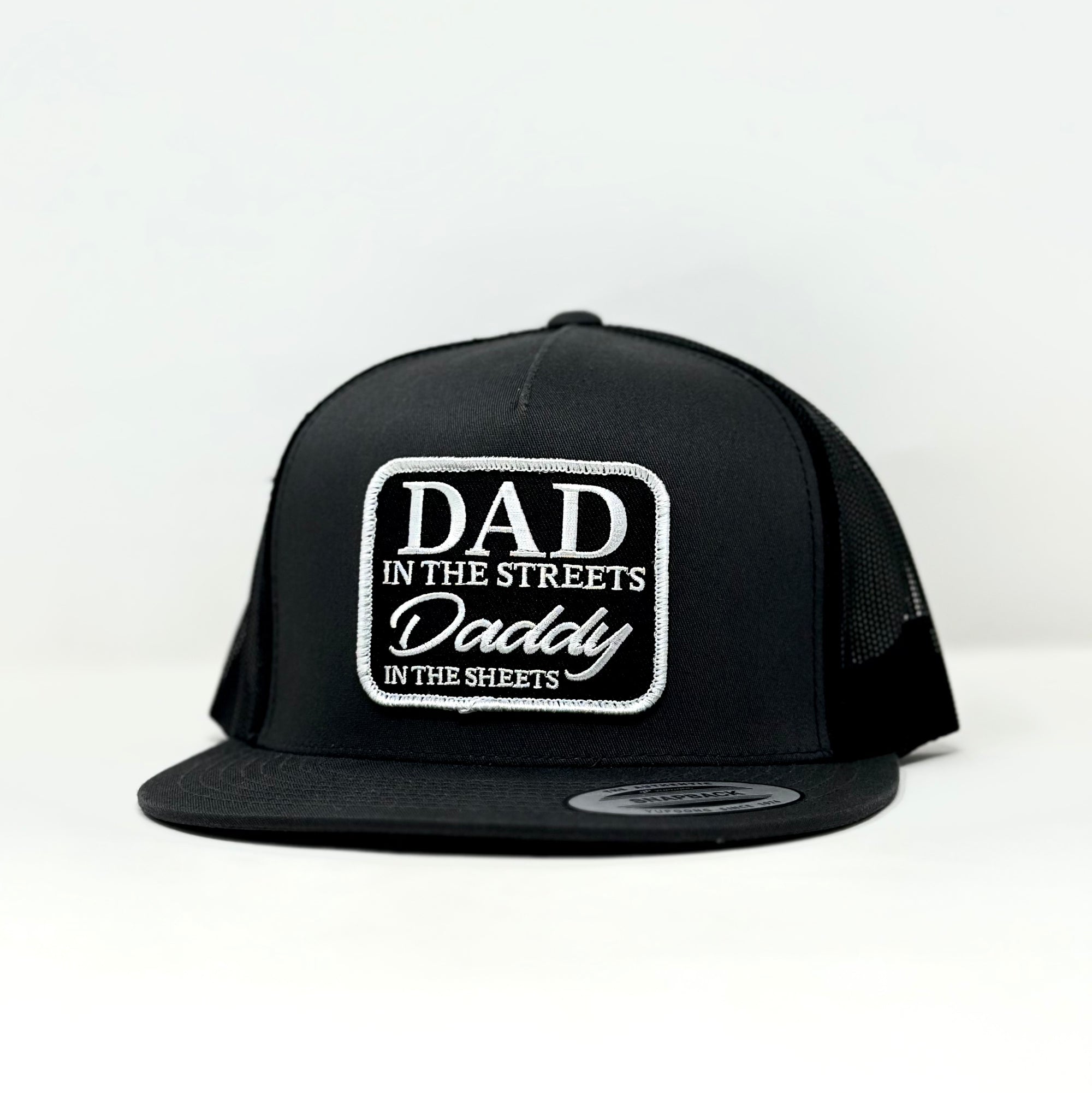 Quick Ship TTC Dad In The Streets Daddy In The Sheets T-shirt by The Mad Hatter Company, featuring a bold graphic design.
