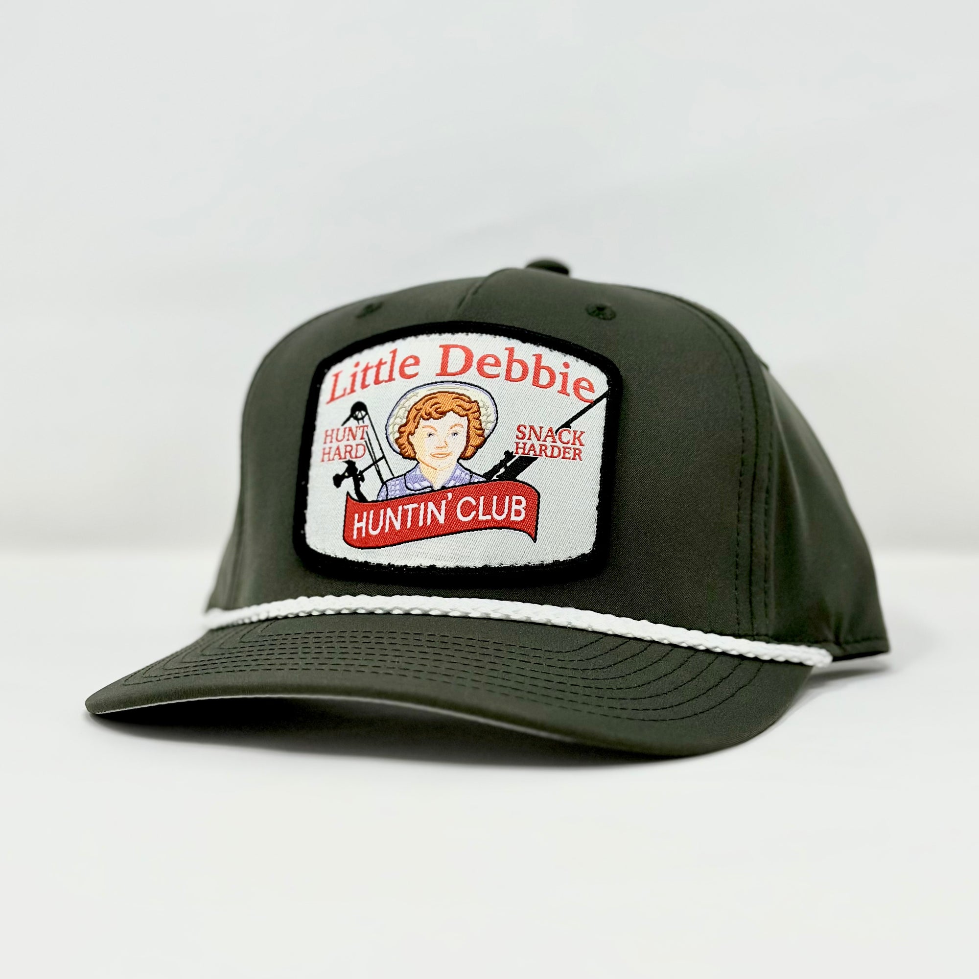 Quick Ship TTC Little Debbie Hunting Club outdoor patch by The Mad Hatter Company on a white background