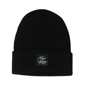 Black Beanie with Black Patch