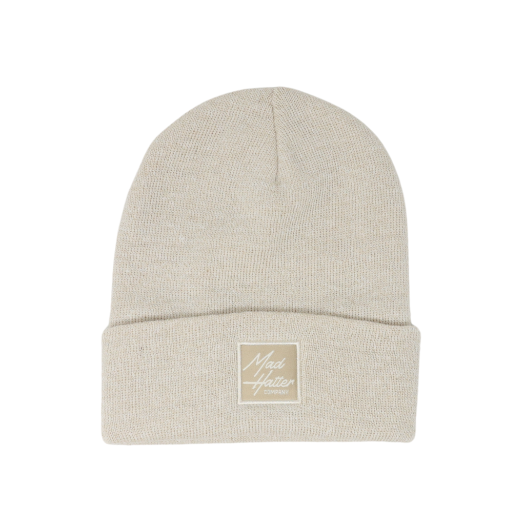 Natural Beanie with Natural Patch