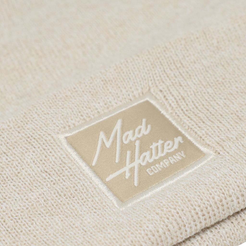Natural Beanie with Natural Patch