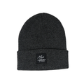 Charcoal Beanie with Black Patch