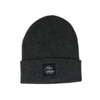 Charcoal Beanie with Black Patch