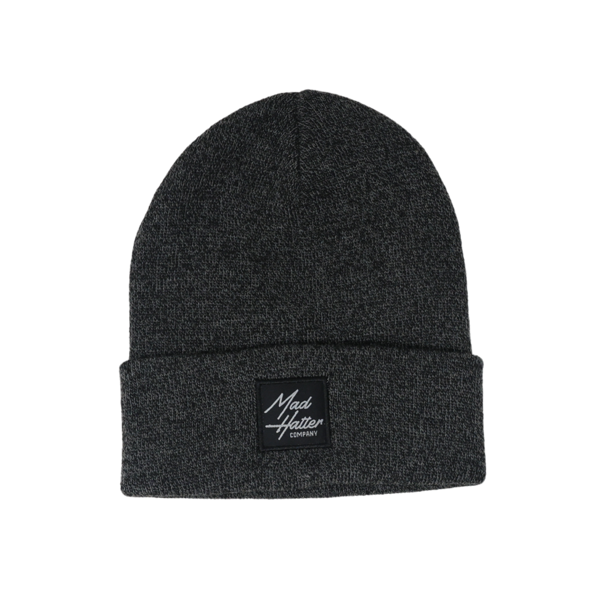 Charcoal Beanie with Black Patch