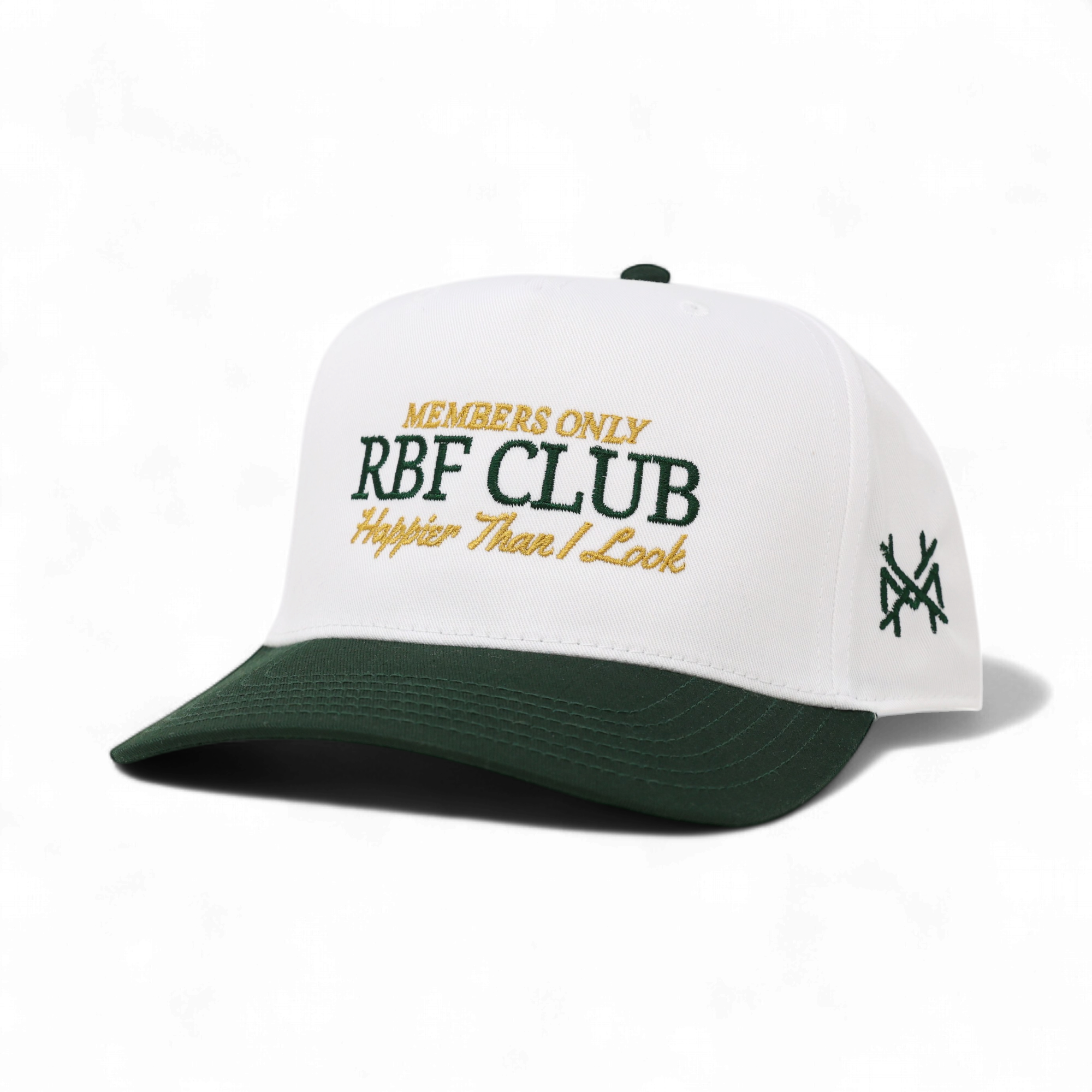 Signature RBF Club hat by The Mad Hatter Company, featuring stylish design with a curved brim and embroidered logo.