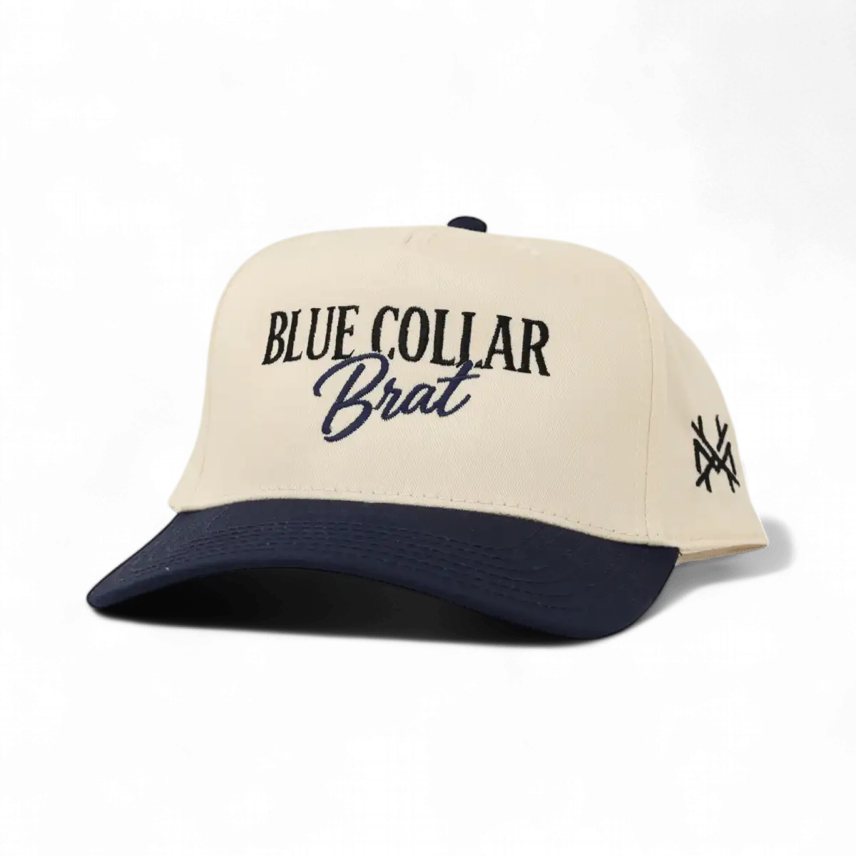 Blue Collar Brat Snapback Hat - Embroidered Statement Cap - madhatter