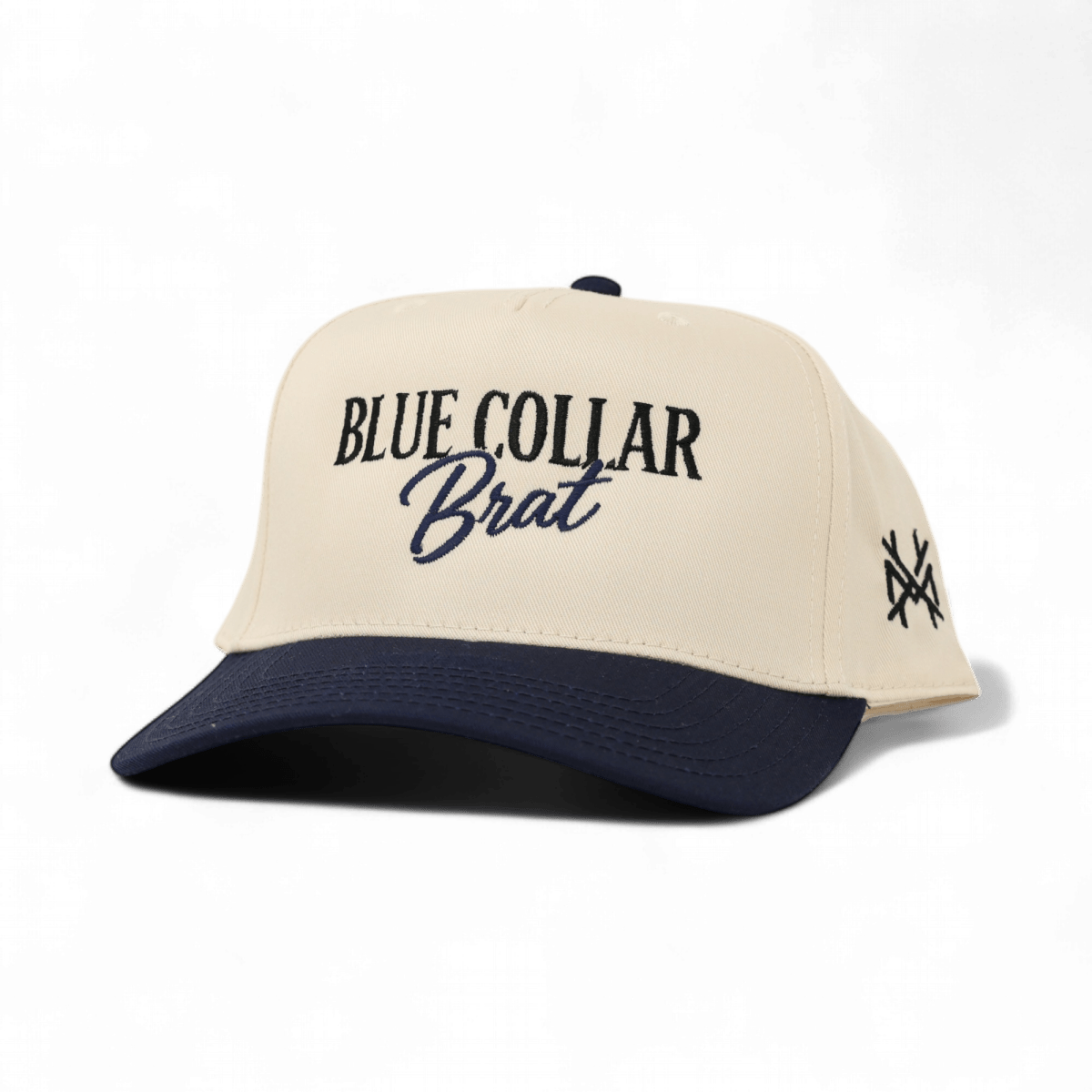 Blue Collar Brat Snapback Hat - Embroidered Statement Cap - madhatter