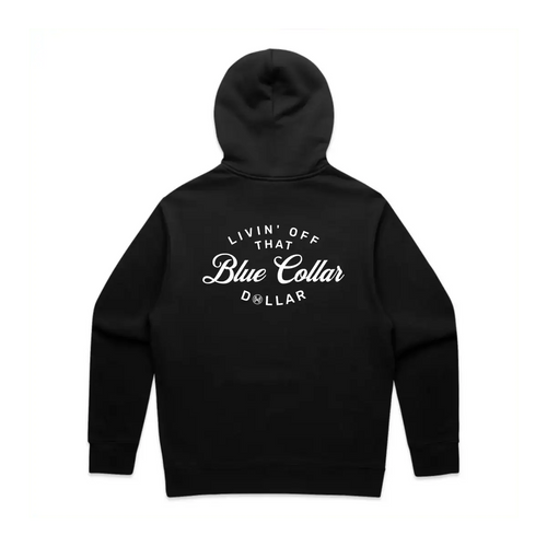 Blue Collar Dollar Hoodie - The Mad Hatter Company