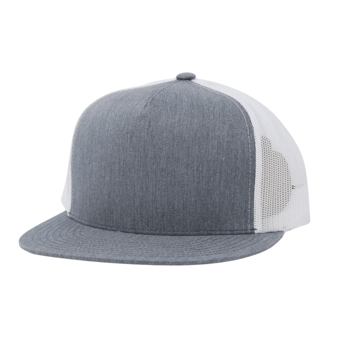 Flat Bill Heather Grey/White - madhatter