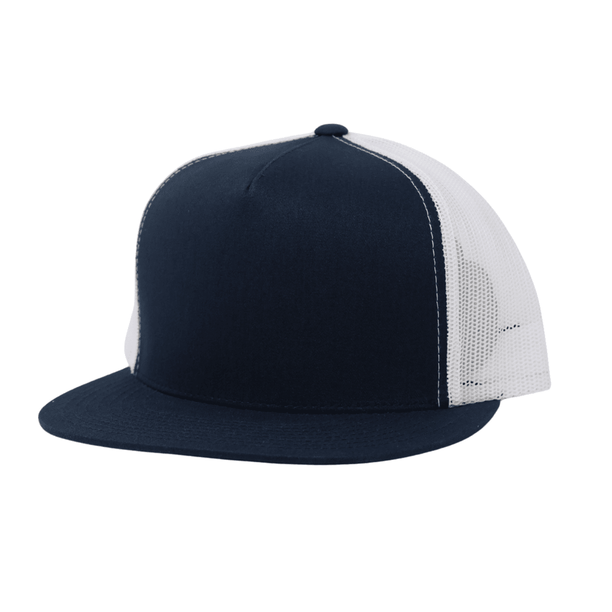 Flat Bill Navy/White Flat Bill - madhatter