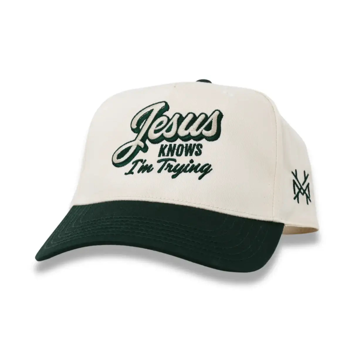 Jesus Knows I'm Trying Snapback Hat – The Mad Hatter Company