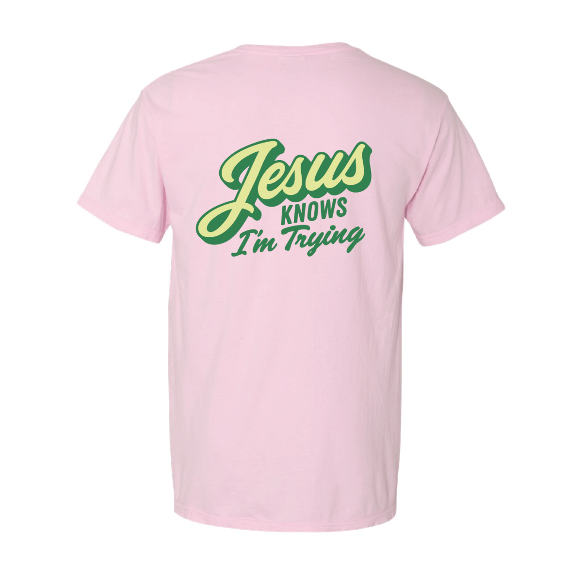 Jesus Knows I'm Trying T-Shirt - The Mad Hatter Company