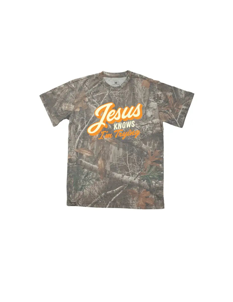 Jesus Knows I'm Trying T-Shirt - The Mad Hatter Company
