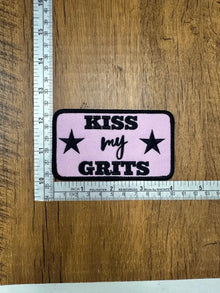 Kiss My Grits Embroidered Patch
