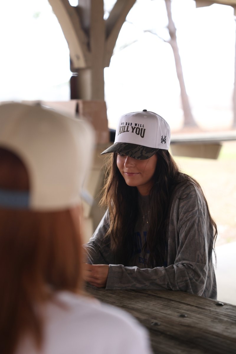 My Dad Will Kill You Snapback Hat - madhatter