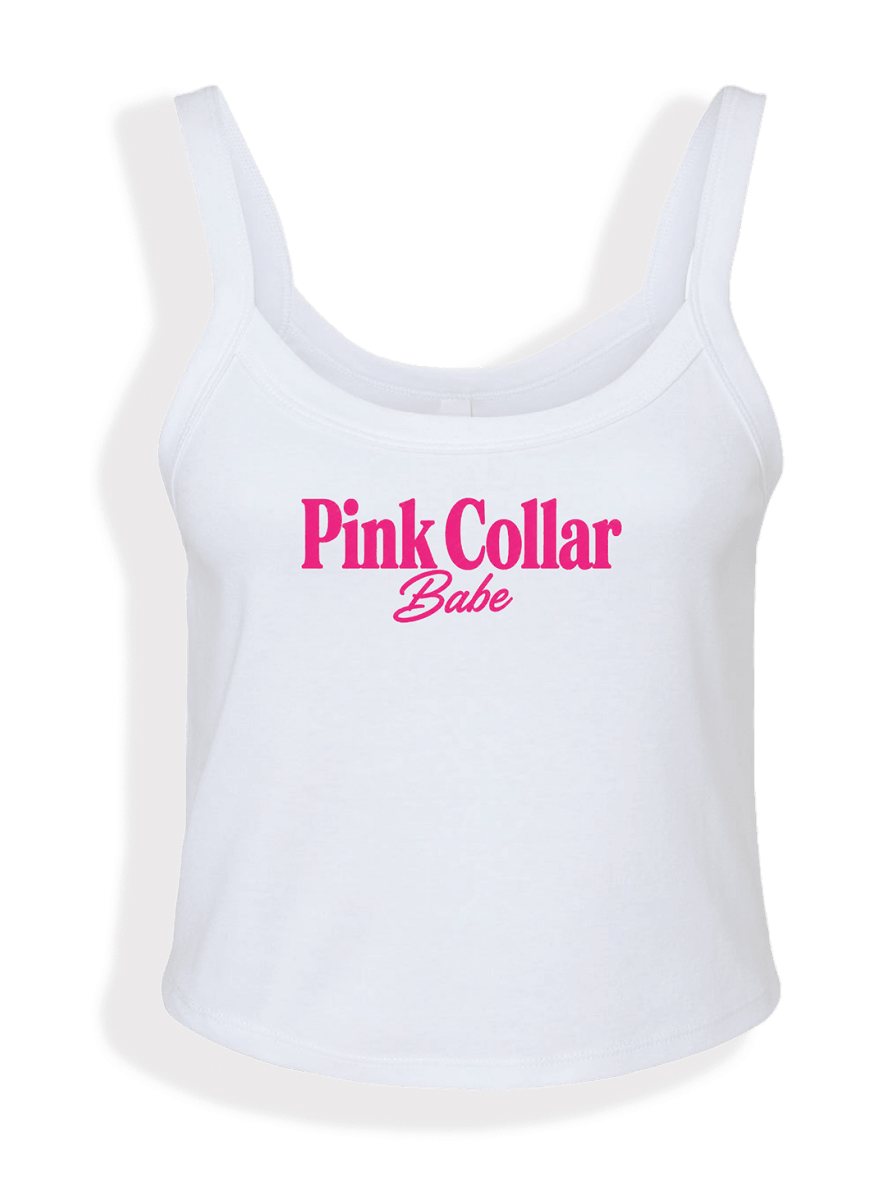 Pink Collar Babe Tank Top - The Mad Hatter Company