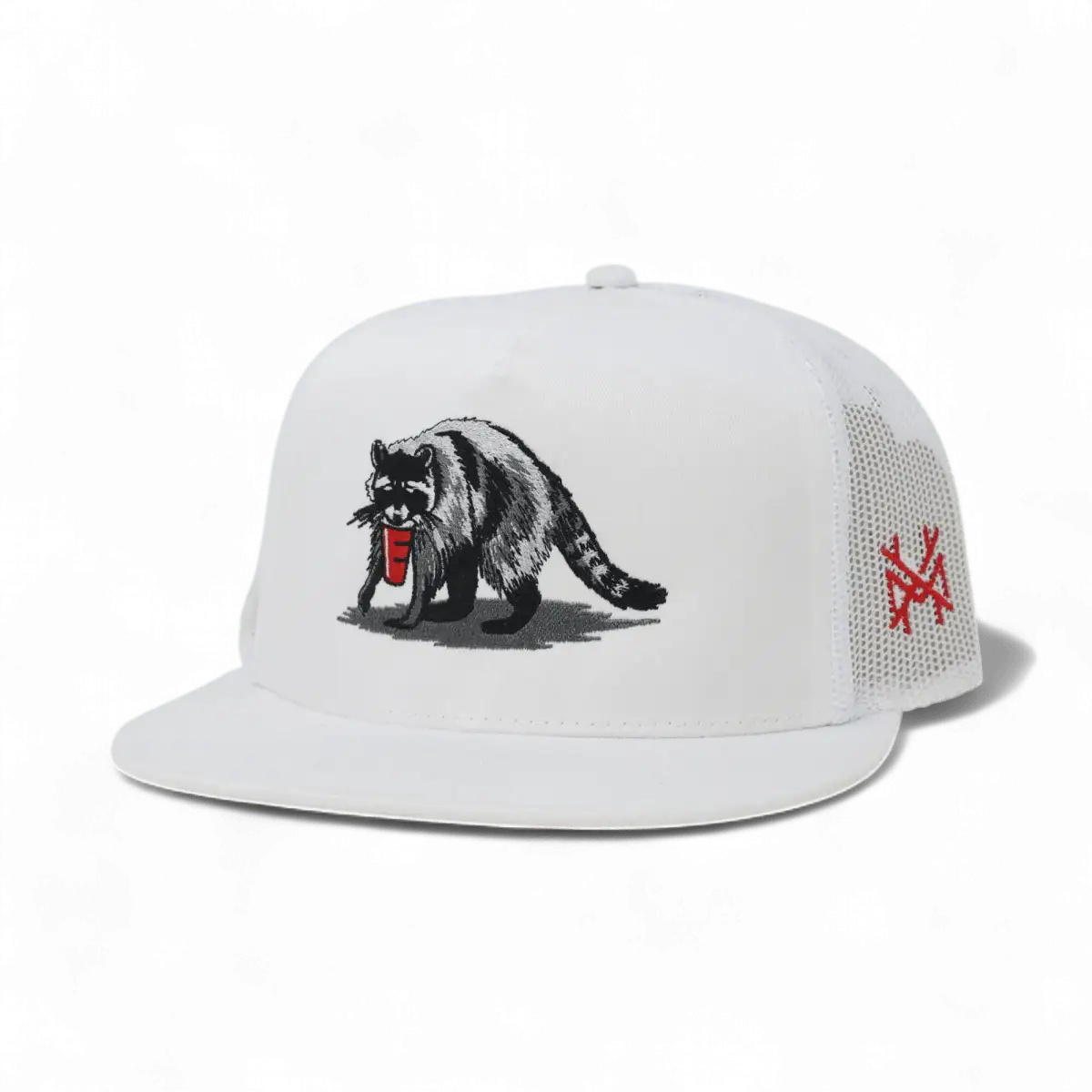 Trash Panda Trucker Hat - Raccoon Rope Snapback Cap - madhatter