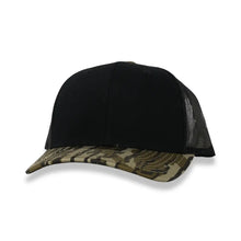 Trucker Black/Mossy Oak Bottomland Blank Hat