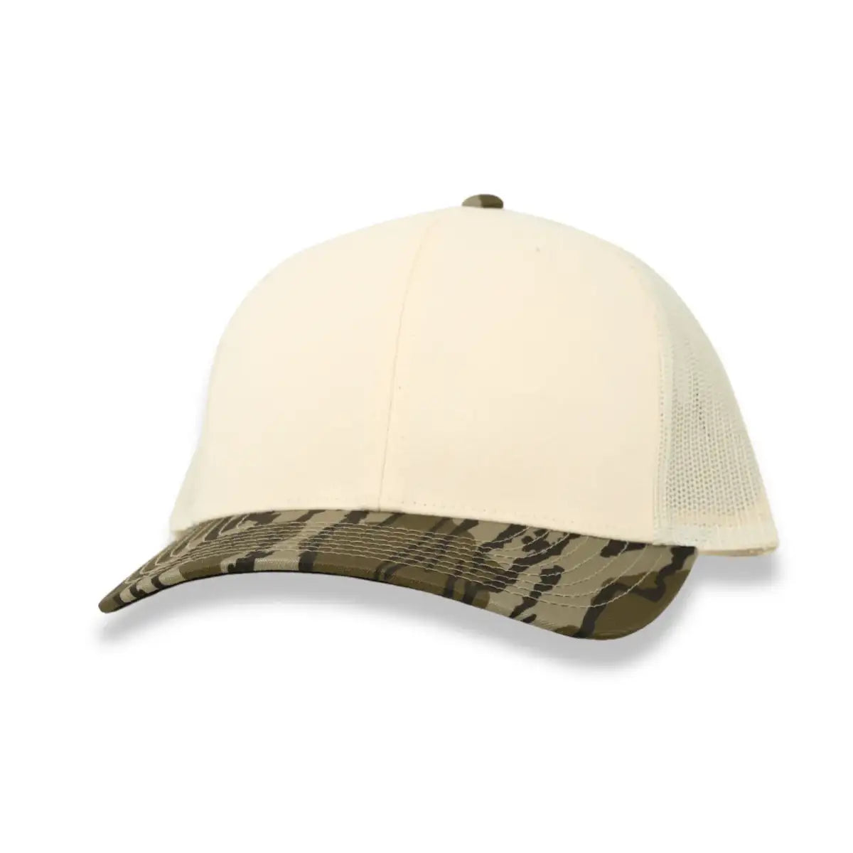 Trucker Natural/Mossy Oak Bottomland - The Mad Hatter Company