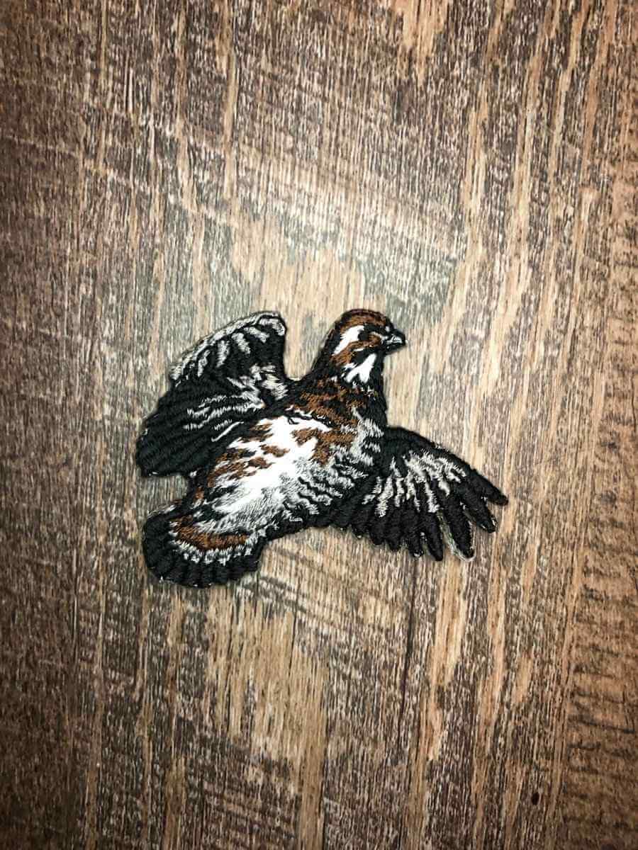 Vintage Flying Quail Embroidered Patch