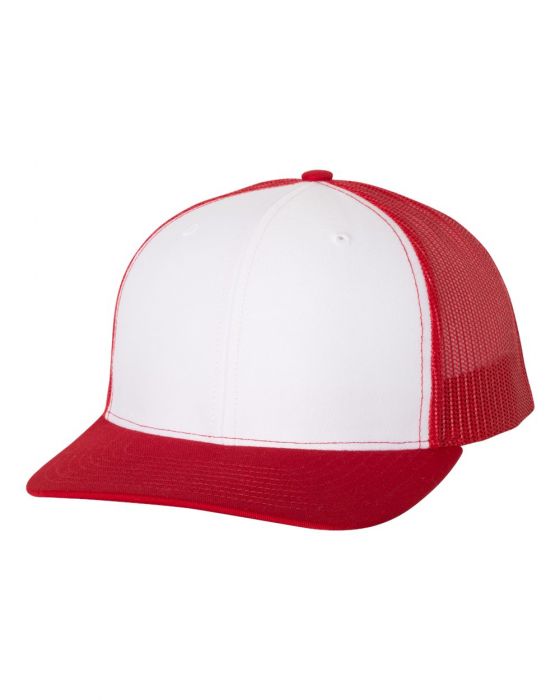 Richardson 112 White / Red - The Mad Hatter Company