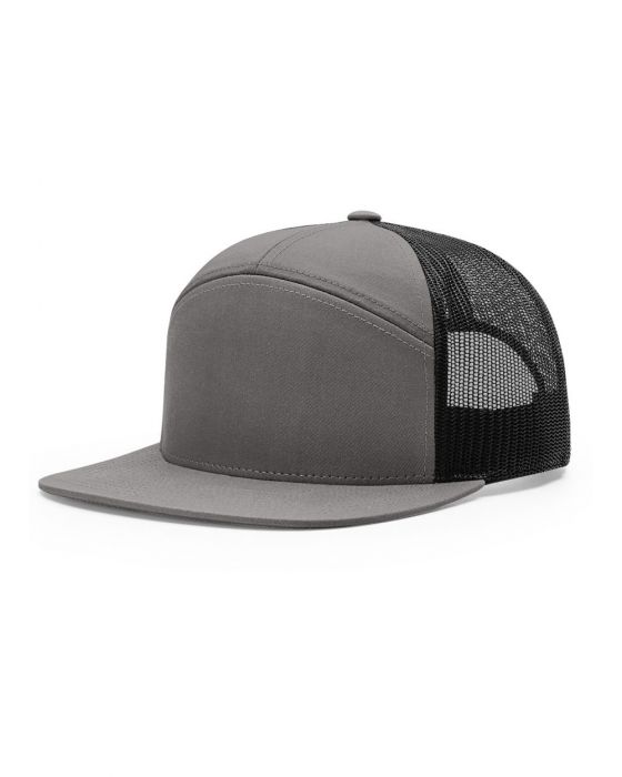 7 Panel Charcoal / Black - The Mad Hatter Company