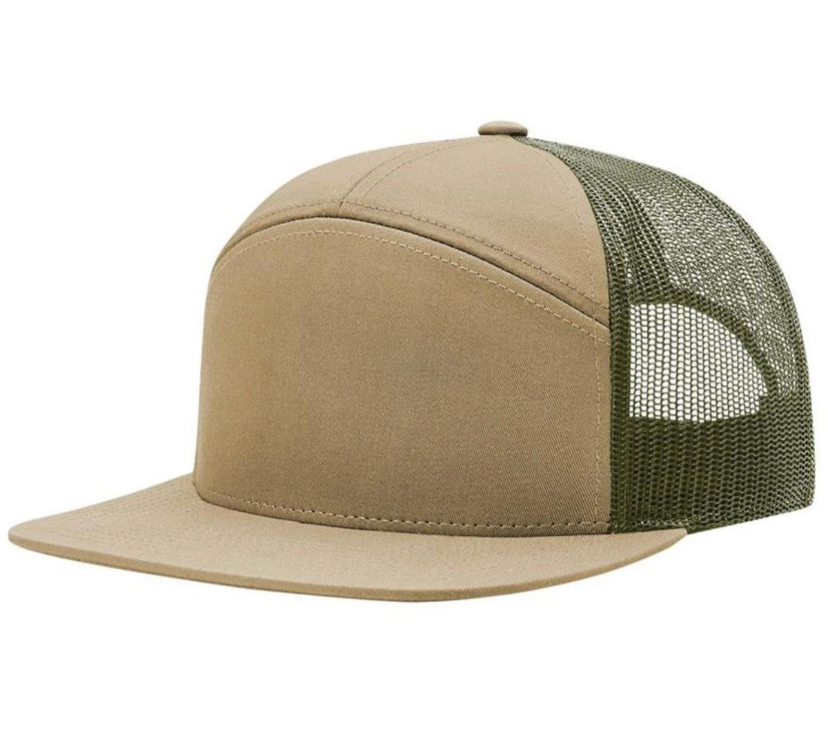 7 Panel Pale Khaki/Loden - The Mad Hatter Company