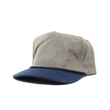 Cobra 5 panel Stone Washed Canvas Grey/Jean Blank Hat