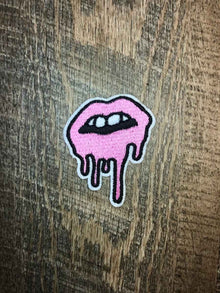 Drip Lips Embroidered Patch