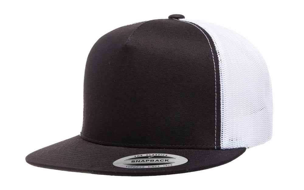 Flat Bill Black/White