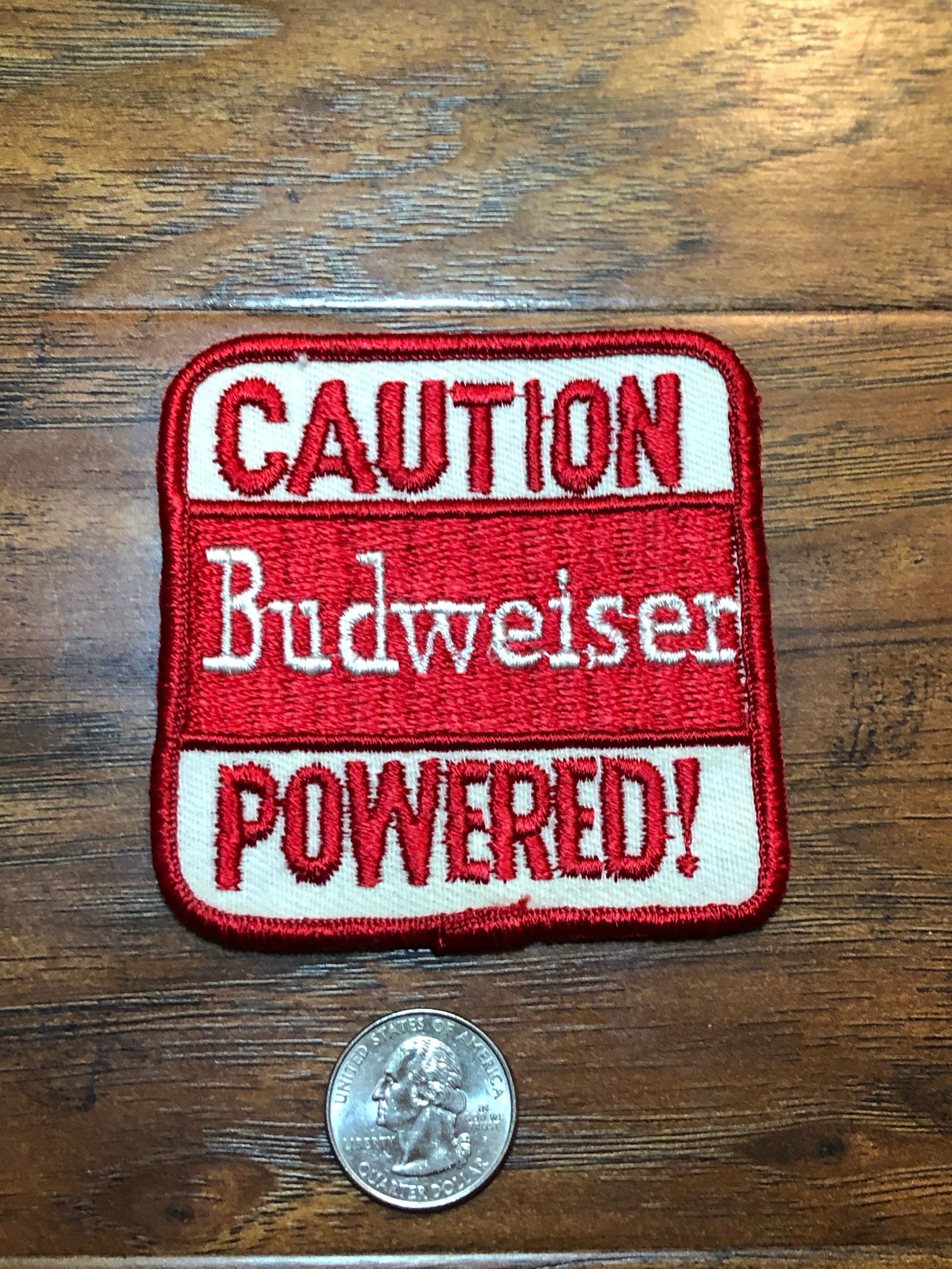 Vintage Caution Budweiser Powered