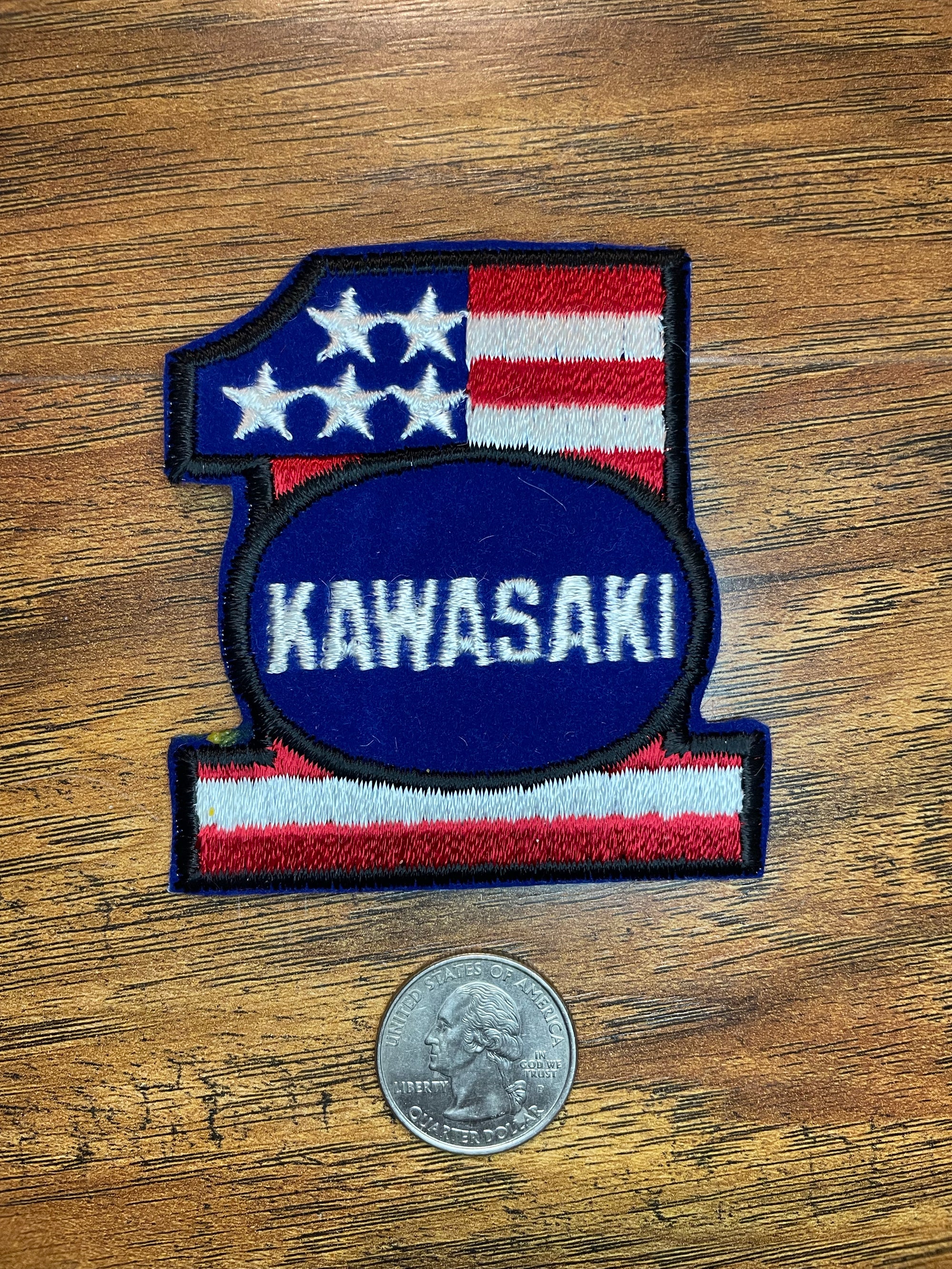 Vintage Kawasaki USA Flag