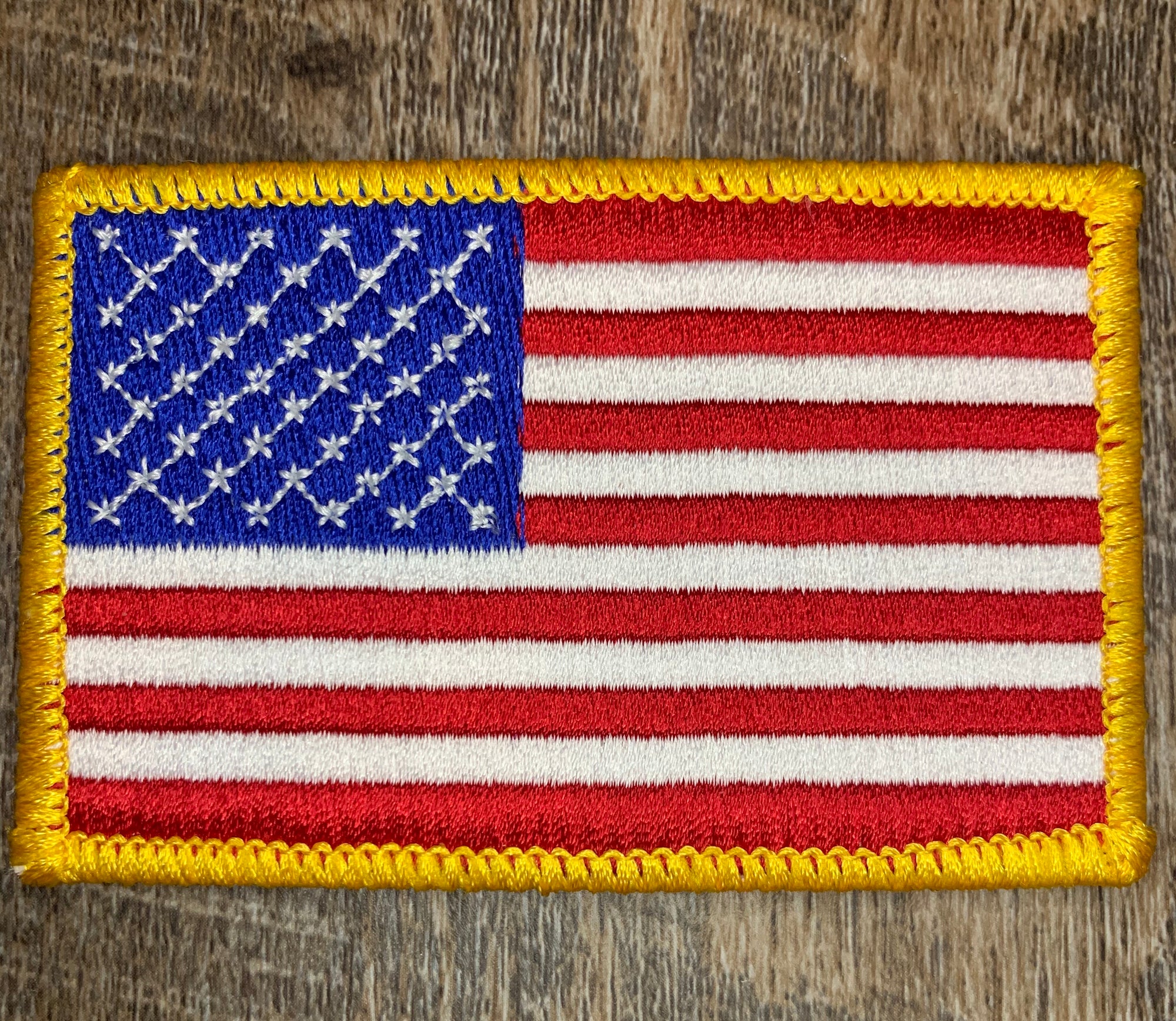 Vintage Gold Border American Flag