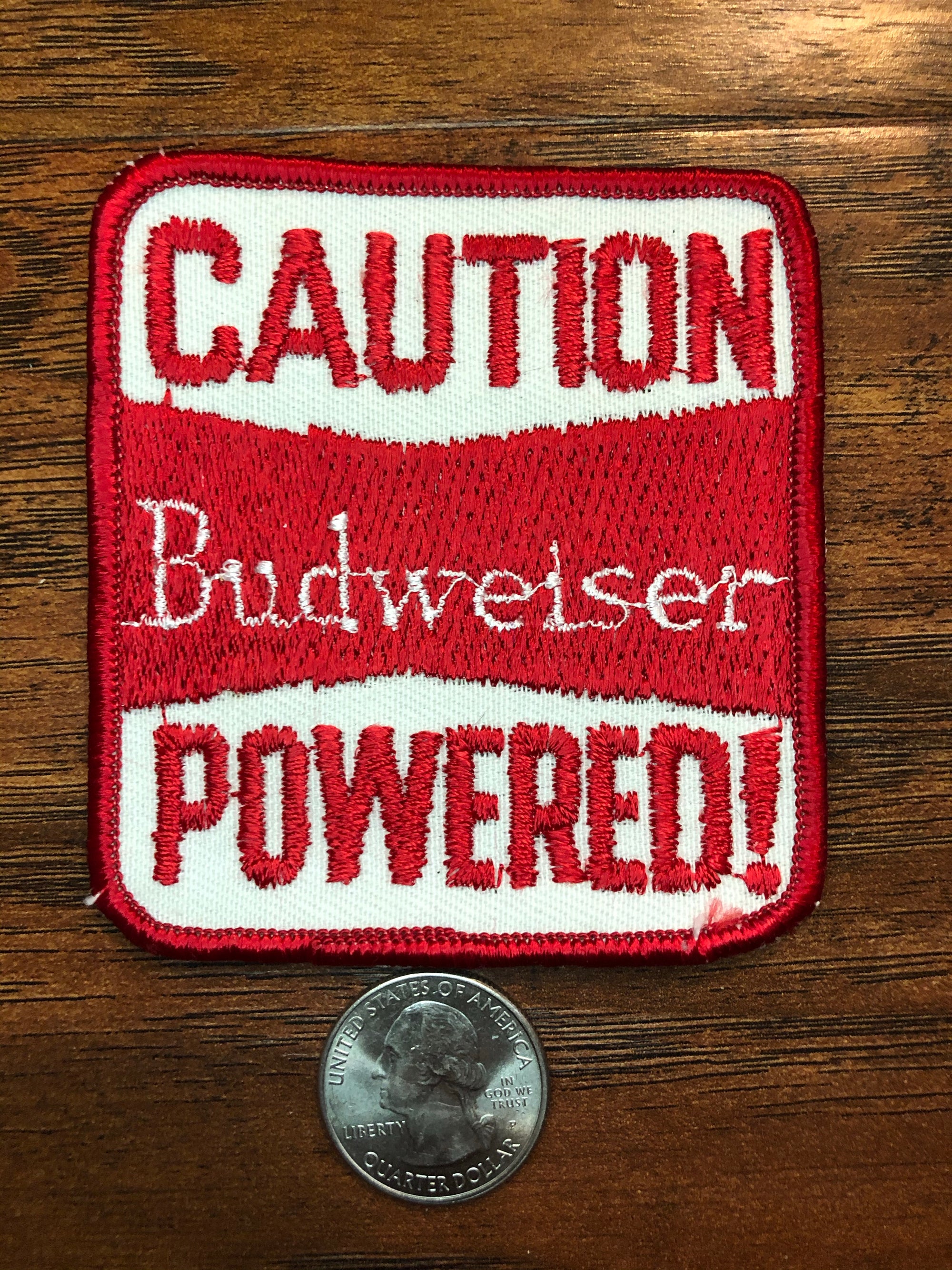 Vintage Caution Budweiser Powered