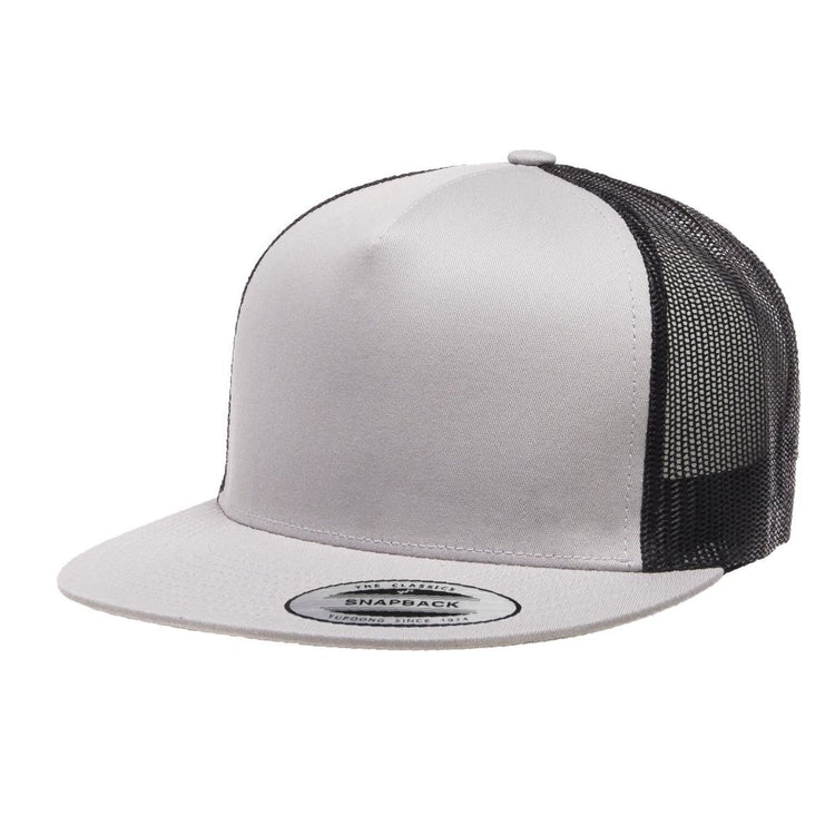 Flat Bill Silver/ Black